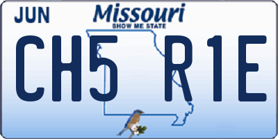 MO license plate CH5R1E