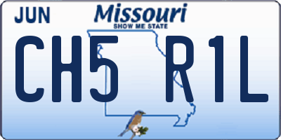 MO license plate CH5R1L