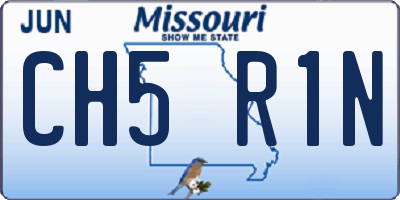 MO license plate CH5R1N