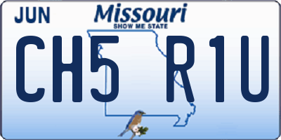 MO license plate CH5R1U