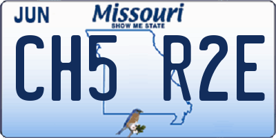 MO license plate CH5R2E