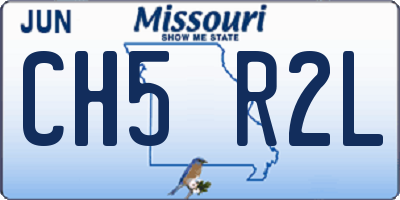MO license plate CH5R2L