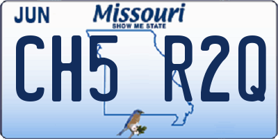 MO license plate CH5R2Q