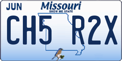 MO license plate CH5R2X