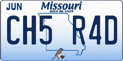 MO license plate CH5R4D