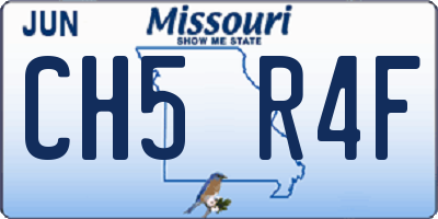 MO license plate CH5R4F