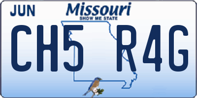 MO license plate CH5R4G