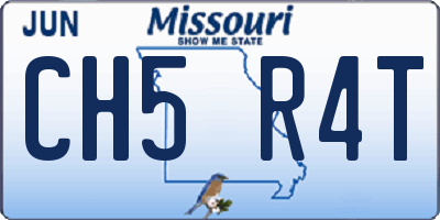 MO license plate CH5R4T
