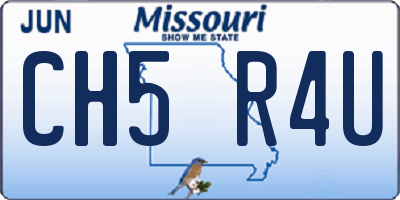 MO license plate CH5R4U