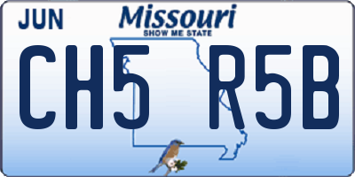 MO license plate CH5R5B