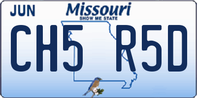 MO license plate CH5R5D