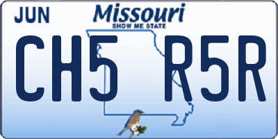 MO license plate CH5R5R