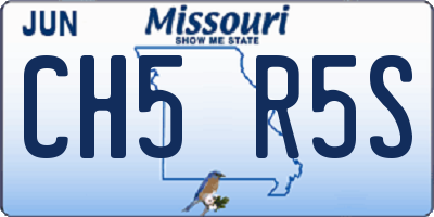 MO license plate CH5R5S