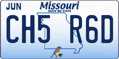 MO license plate CH5R6D