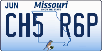 MO license plate CH5R6P