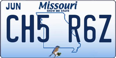 MO license plate CH5R6Z