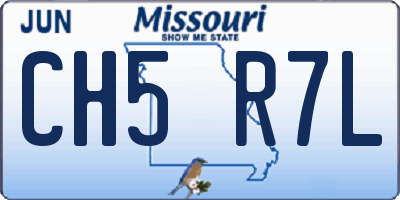 MO license plate CH5R7L