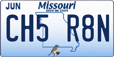 MO license plate CH5R8N