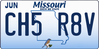 MO license plate CH5R8V