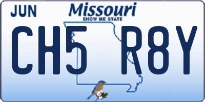 MO license plate CH5R8Y