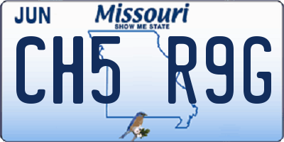 MO license plate CH5R9G