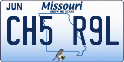 MO license plate CH5R9L