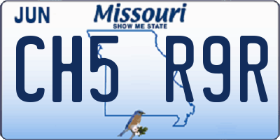 MO license plate CH5R9R