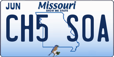MO license plate CH5S0A