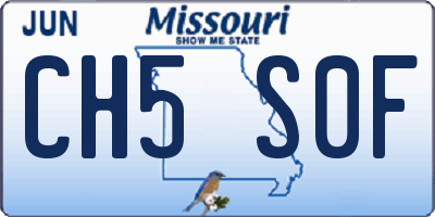 MO license plate CH5S0F