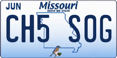 MO license plate CH5S0G