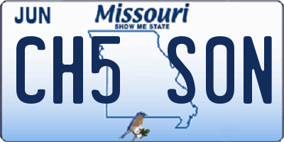MO license plate CH5S0N
