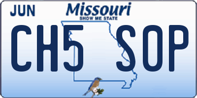 MO license plate CH5S0P