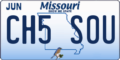 MO license plate CH5S0U