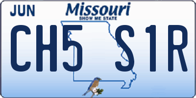 MO license plate CH5S1R