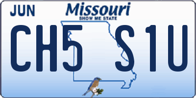 MO license plate CH5S1U