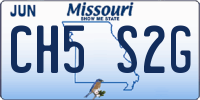 MO license plate CH5S2G