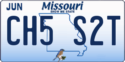 MO license plate CH5S2T