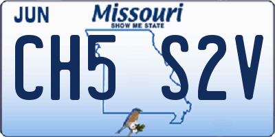 MO license plate CH5S2V