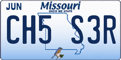 MO license plate CH5S3R