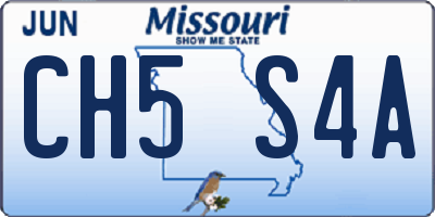 MO license plate CH5S4A