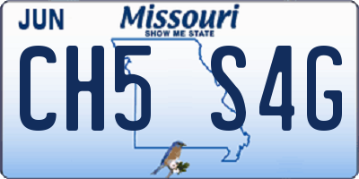 MO license plate CH5S4G