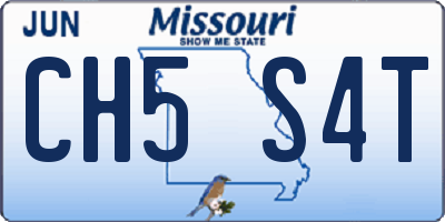 MO license plate CH5S4T