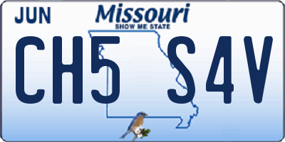 MO license plate CH5S4V
