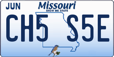 MO license plate CH5S5E