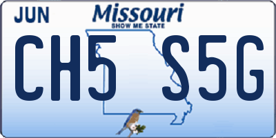 MO license plate CH5S5G