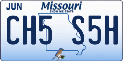 MO license plate CH5S5H