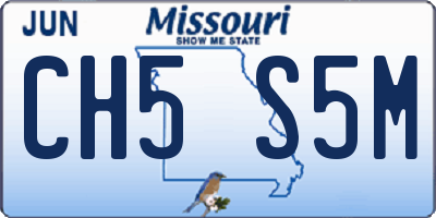 MO license plate CH5S5M