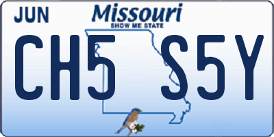 MO license plate CH5S5Y
