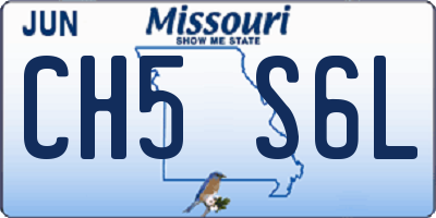 MO license plate CH5S6L
