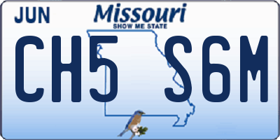 MO license plate CH5S6M